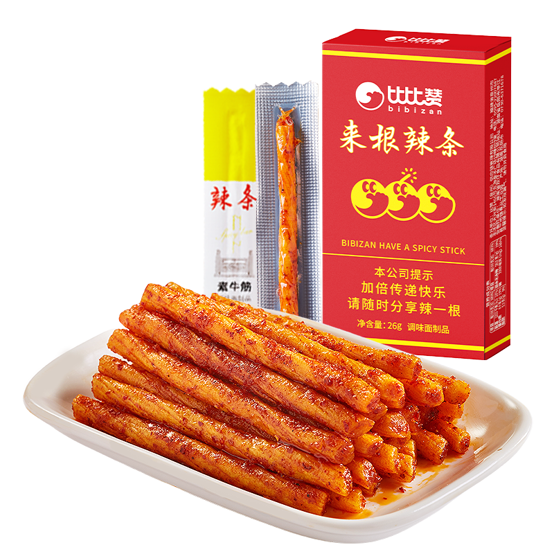 比比赞素牛筋辣条趣味包装