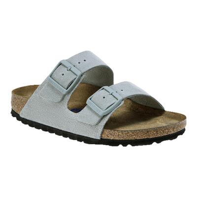 BIRKENSTOCK勃肯绒面革双扣拖鞋