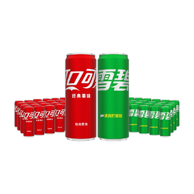可口可乐+雪碧饮料330ml*48罐