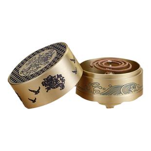 秦歌铜鱼香炉盘香炉书房居室创意桌面小摆件仿古室内禅意茶道香薰