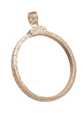 银元袁大头空托边框保护壳吊坠