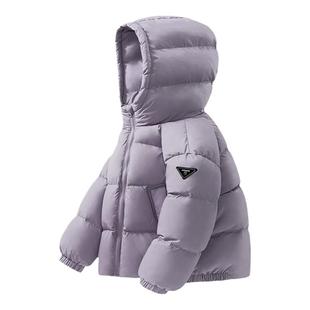 巴布豆儿童羽绒服女童冬装2025新款男童面包服中大童保暖鸭绒外套