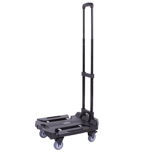 小推车折叠拖车便携快递平板车可拉可推拉货拉杆车搬运载重手拉车