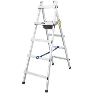 铝合金梯子可行走人字梯加厚焊接工程梯木工移动装修家用折叠铝梯