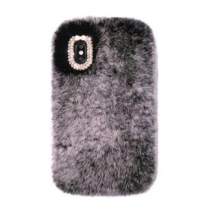 适用iphone11手机壳苹果网红13pro獭兔毛水钻14毛绒皮草12潮牌max