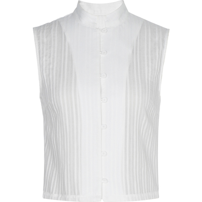 superr 白色多扣新中式小立领马甲上衣