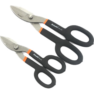 雅赛崎 8/10/12/14寸铬钒钢剪刀 白铁皮剪不锈钢铁皮剪刀美式剪子