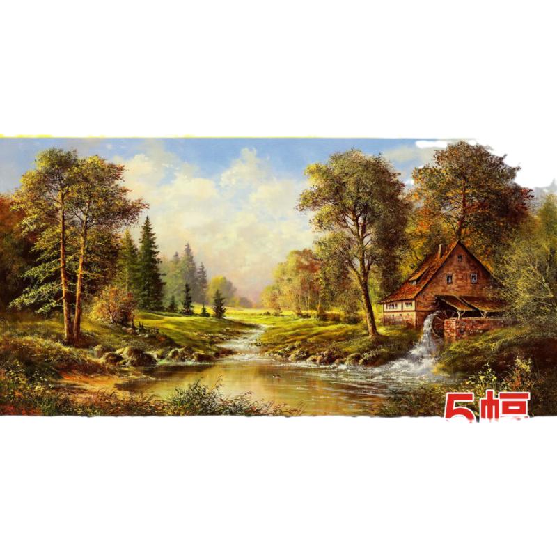 高清托马斯山水名画风景油画十字绣装饰画电子jpg格式tif图片素材
