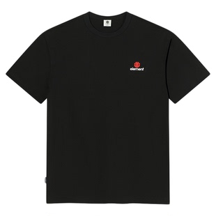 美国ELEMENT滑板短袖街头美式复古运动男女圆领T恤纯棉重磅印花