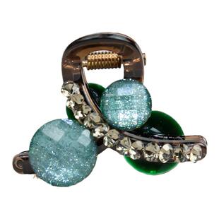 铂思亚薄荷糖发夹时尚百搭小号半扎抓夹新款蓝绿色精致鲨鱼夹头饰