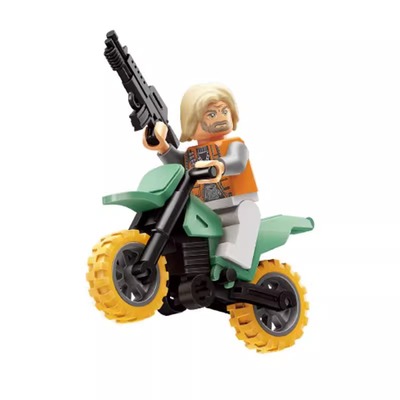 新款反恐特战队摩托车积木人仔
