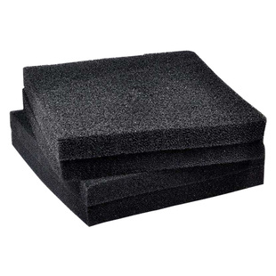 鱼池滤材鱼缸过滤棉水族箱过滤材料蜂窝中孔黑棉纤维耐冲洗易裁切