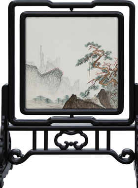 古艺苏绣摆件山水高端毕业礼品