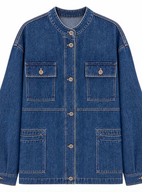 欧洲站宽松休闲牛仔外套棉服