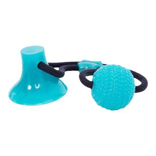 QZee库飞康飞KUMFI COMFY狗狗玩具耐咬磨牙互动吸盘球状拔河结绳