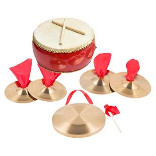 中声三句半道具套装大场合表演成人儿童铜锣鼓镲纯铜锣鼓乐器全套