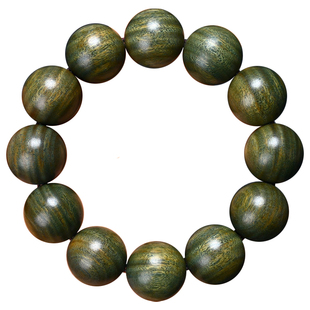 天然檀香念珠正宗绿檀手串老料文玩男款檀木沉水108颗佛珠手链女