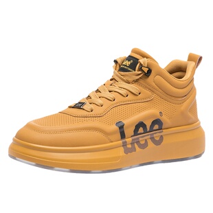 Lee男鞋2026春秋新款中帮鞋百搭运动休闲鞋男士板鞋厚底增高鞋子