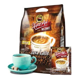 印尼 火船牌三合一速溶咖啡 火船爪哇拿铁咖啡 醇香浓郁奶香500g