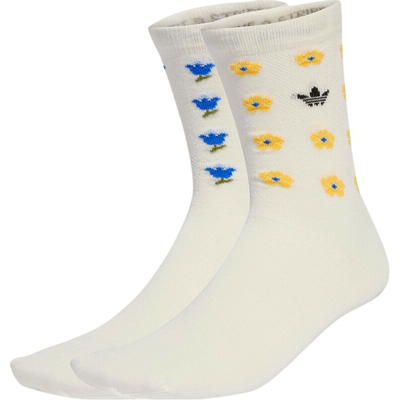 滔搏adidas阿迪达斯三叶草男女印花中筒运动休闲袜JV7833