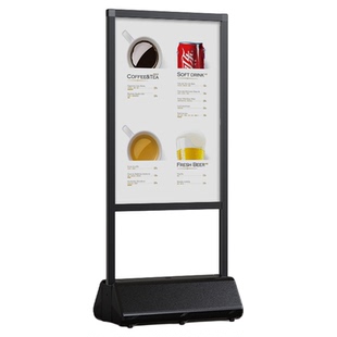 户外防风展架双面广告牌立式落地铝合金招聘开业宣传海报架展示牌