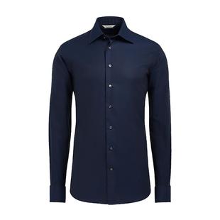 SUITSUPPLY藏青色男士衬衫经典领Traveller棉四季款时尚商务休闲
