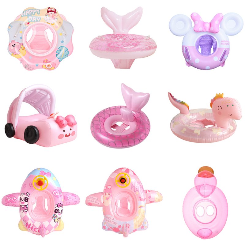 儿童泳圈坐圈可INS防游泳圈婴幼儿坐宝宝游泳圈网红座圈充气侧翻