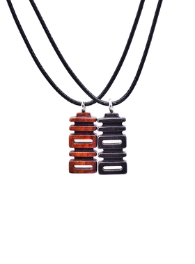 手工木质双喜吊坠传统文艺镂空