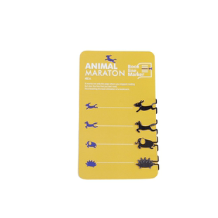 韩国bookfriends可爱图案回形针式金属书签索引分页卡通书夹4枚入