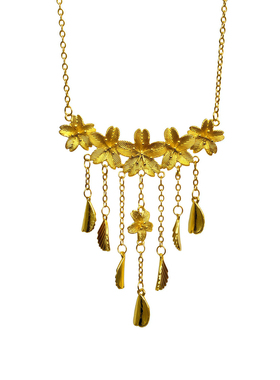 新中式婚礼格桑花项链假三金五金