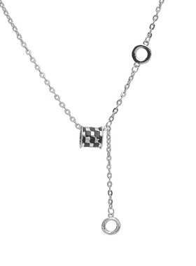 黑色星球珍珠锁骨链女叠戴时尚感