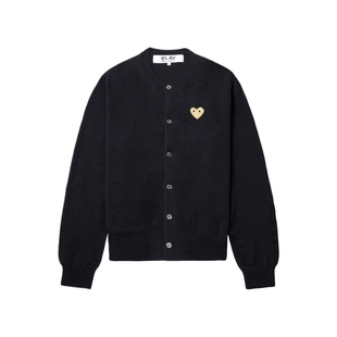 IT CDG PLAY COMME des GARCONS川久保玲情侣款圆领羊毛针织开衫