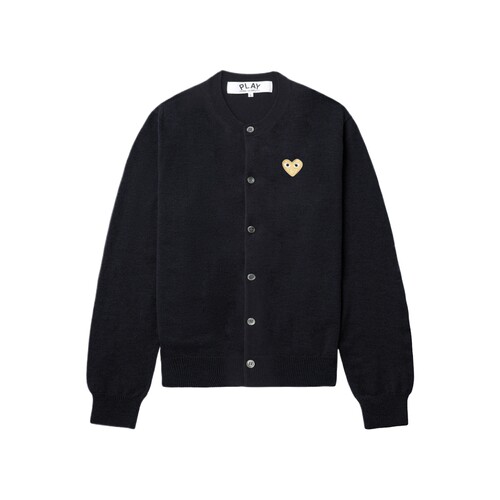IT CDG PLAY COMME des GARCONS川久保玲情侣款圆领羊毛针织开衫