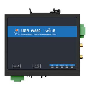 WiFi6串口服务器无线客户端高通方案工业级漫游RS485/232转以太网有人W660