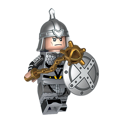 三国士兵人仔积木带武器