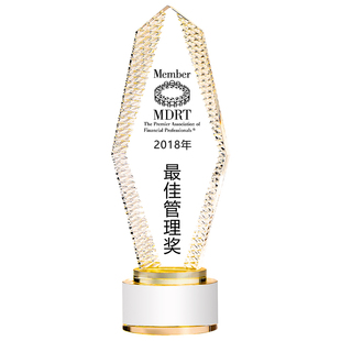 公司年会水晶奖杯定制高端优秀团队合作销冠高档大气创意奖牌定做