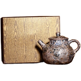 中国台湾省陈金旺手工陶壶泡茶壶铁定系列仿铁锈柴烧仿古柔水提香