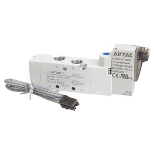 亚德客电磁阀5V11006B 21008-DC24V 31010A 41015C二位五通气控阀