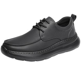 森达休闲皮鞋男鞋2025秋季新款厚底通勤头层牛皮商务皮鞋2AU01CM5