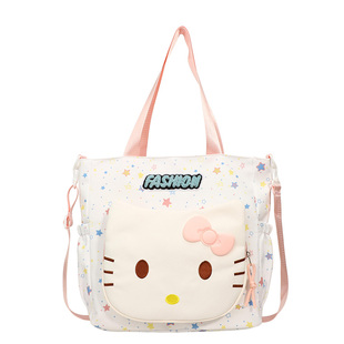 日韩卡通KT猫女生新款单肩包百搭可爱斜挎手提学生上课补习女背包