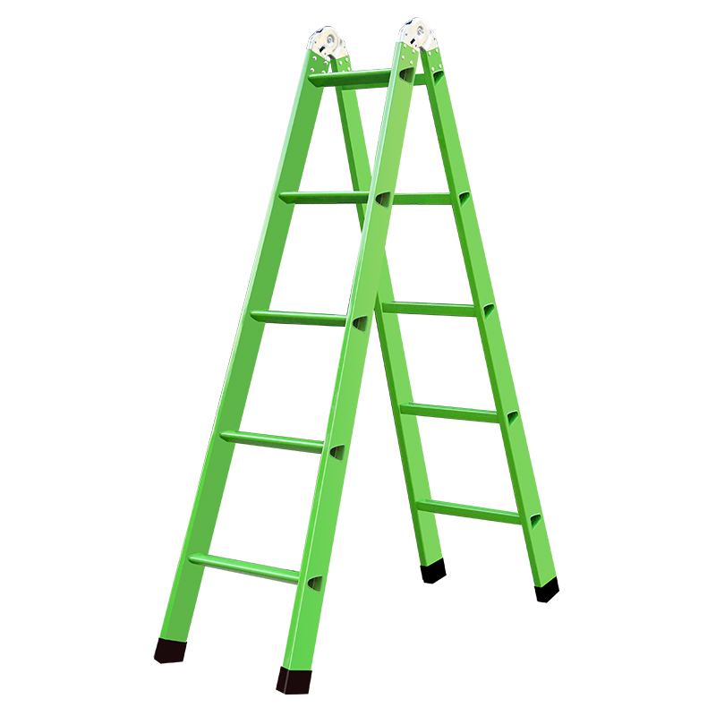 升级加厚绿色梯子家用折叠工程梯伸缩人字梯多功能便携装修楼梯子