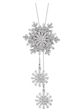 旋转锆石雪花衣链女2025年新款女