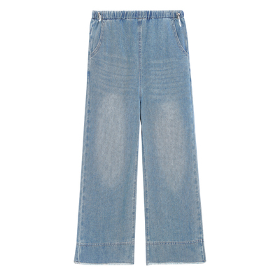 孕妇牛仔裤2025新款无托腹微喇裤子加厚小个子九分喇叭裤秋冬外穿