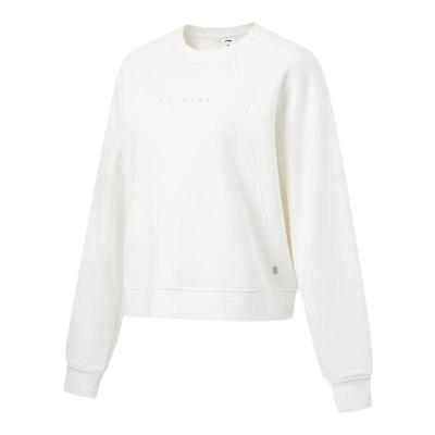 李宁女子健身系列套头无帽卫衣秋冬季加绒保暖运动服AWDT788-B品