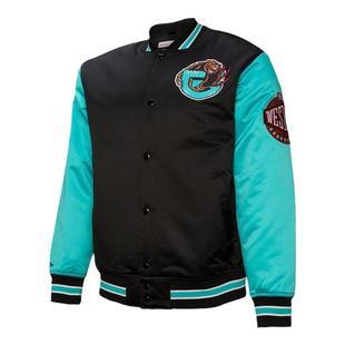 mitchell&ness夹克潮流缎面防风保暖御寒立领运动棒球外套男MN