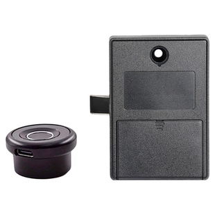 指纹锁抽屉单双开柜子锁鞋柜衣柜储物智能密码锁柜门电子锁防盗锁