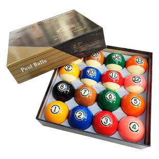 国产艳美雅大号黑金刚TV水晶球黑8台球子标准16彩美式桌球台用品