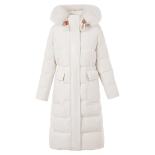 【王楚然同款】朗姿霍尔多巴吉鹅绒羽绒服毛领连帽2025年冬季新款