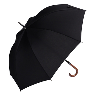 英伦复古直杆伞商务实木弯钩自动伞雨伞女结实长伞抗风男士长柄伞