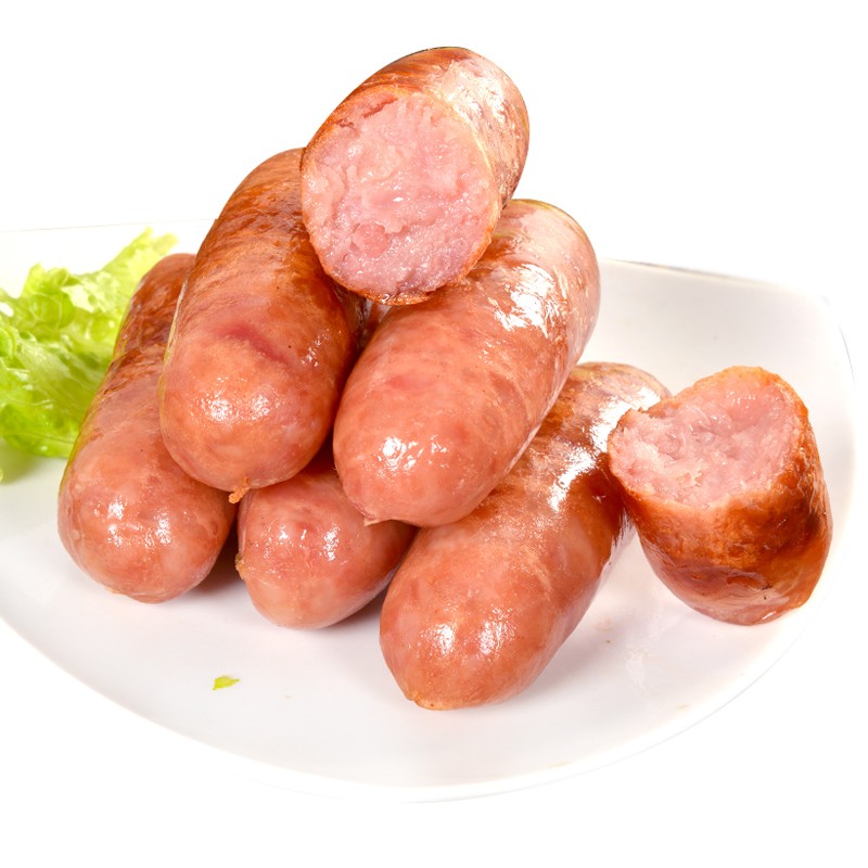 万丰金猪仔醇肉肠500g招牌原味黑椒味地道肠台式热狗冷冻香肠包装